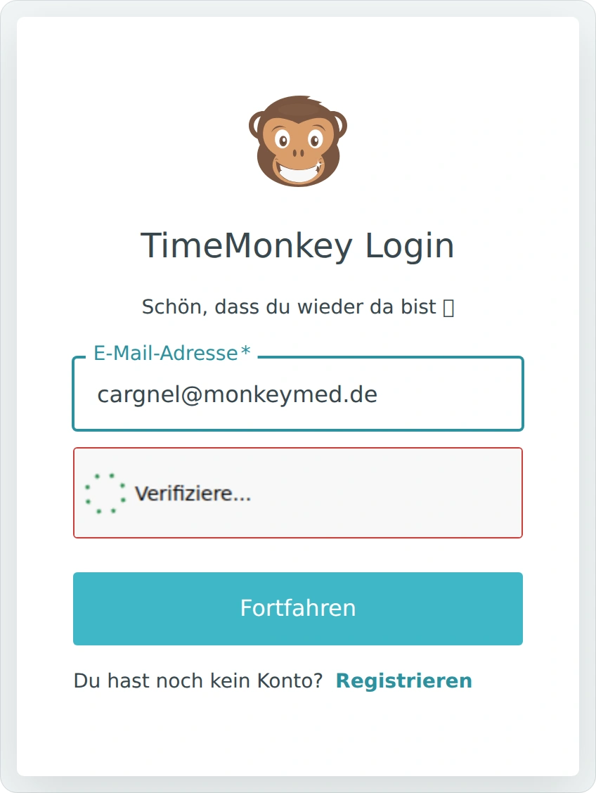 Passwort bei der Anmeldung eingeben