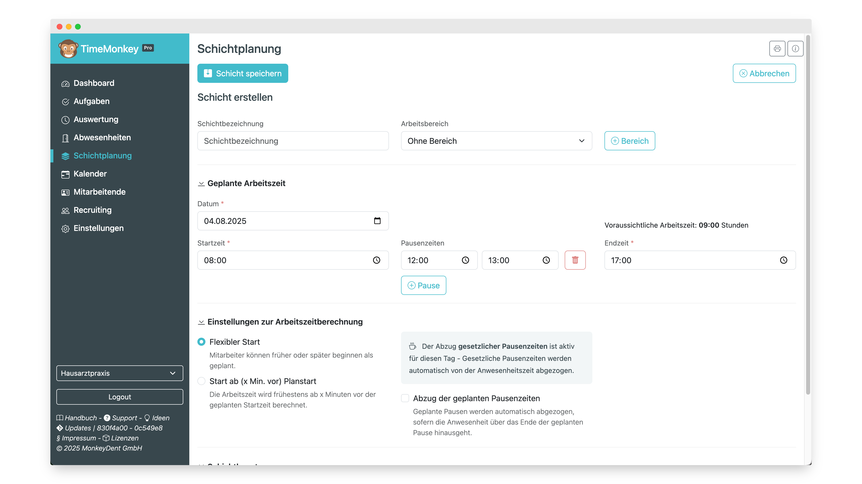 Neue Schicht anlegen